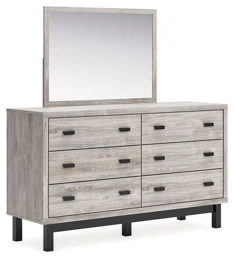 Vessalli 4-Piece King Panel Headboard with Mirrored Dresser and Chest (King Panel Headboard, Dresser, Bedroom Mirror, Chest of Drawers)
