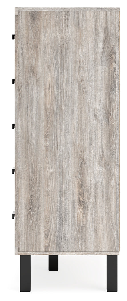 Vessalli 5-Piece Queen Panel Headboard with Mirrored Dresser, Chest and Nightstand (Queen Panel Headboard, Dresser, Bedroom Mirror, Chest of Drawers, Nightstand)