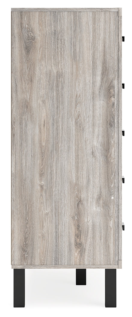 Vessalli 4-Piece King Panel Headboard with Mirrored Dresser and Chest (King Panel Headboard, Dresser, Bedroom Mirror, Chest of Drawers)