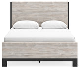 Vessalli 8-Piece Queen Panel Bed with Mirrored Dresser, Chest and 2 Nightstands (Queen Panel Footboard, Queen Panel Headboard, Queen Panel Rails, Dresser, Bedroom Mirror, Chest of Drawers, Nightstand, Nightstand)
