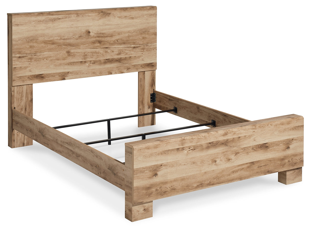 Hyanna Queen Panel Bed, Dresser, Mirror, and Nightstand (Bed Size: Queen)