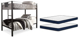 Dinsmore Twin over Twin Bunk Bed and 2 Mattresses