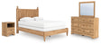 Aleaport Queen Panel Bed, Dresser, Mirror and Nightstand (Bed Size: Queen)