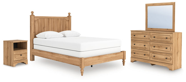 Aleaport Queen Panel Bed, Dresser, Mirror and Nightstand (Bed Size: Queen)
