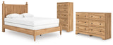 Aleaport 4-Piece Queen Panel Bed with Dresser and Chest (Queen Panel Footboard with Rails, Queen Panel Headboard, Dresser, Chest of Drawers)