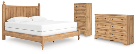 Aleaport 4-Piece King Panel Bed with Dresser and Chest (King Panel Footboard with Rails, King Panel Headboard, Dresser, Chest of Drawers)