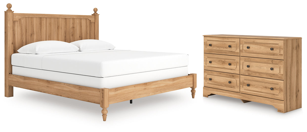 Aleaport 3-Piece King Panel Bed with Dresser (King Panel Footboard with Rails, King Panel Headboard, Dresser)