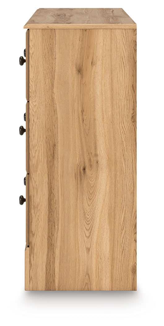 Aleaport 4-Piece King Panel Bed with Dresser and Chest (King Panel Footboard with Rails, King Panel Headboard, Dresser, Chest of Drawers)