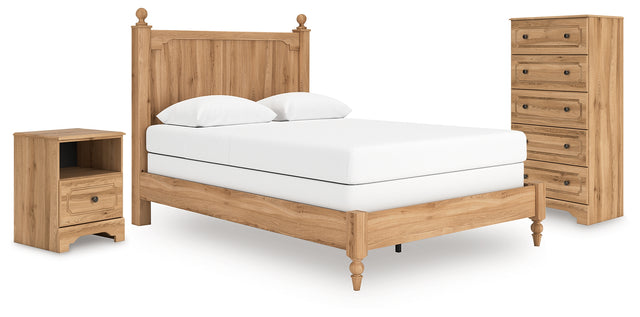 Aleaport 4-Piece Queen Panel Bed with Chest and Nightstand (Queen Panel Footboard with Rails, Queen Panel Headboard, Chest of Drawers, Nightstand)