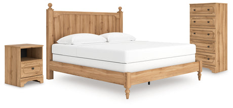 Aleaport 4-Piece King Panel Bed with Chest and Nightstand (King Panel Footboard with Rails, King Panel Headboard, Chest of Drawers, Nightstand)