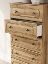 Aleaport 4-Piece Twin Panel Bed with Dresser and Chest (Twin Panel Footboard with Rails, Twin Panel Headboard, Dresser, Chest of Drawers)