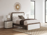 Kendanport Queen Upholstered Bed, Dresser and Nightstand (Bed Size: Queen)