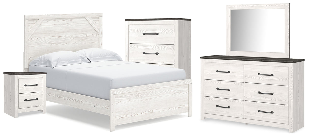 Gerridan Full Panel Bed, Dresser, Mirror, Chest and Nightstand (Bed Size: Full)
