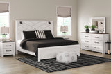 Gerridan King Panel Bed, Dresser, Mirror and Nightstand (Bed Size: King)