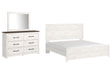 Gerridan King Panel Bed, Dresser and Mirror (Bed Size: King)