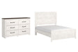 Gerridan 3-Piece Full Panel Bed with Dresser (Full Panel Headboard/Footboard, Full Panel Rails, Dresser)