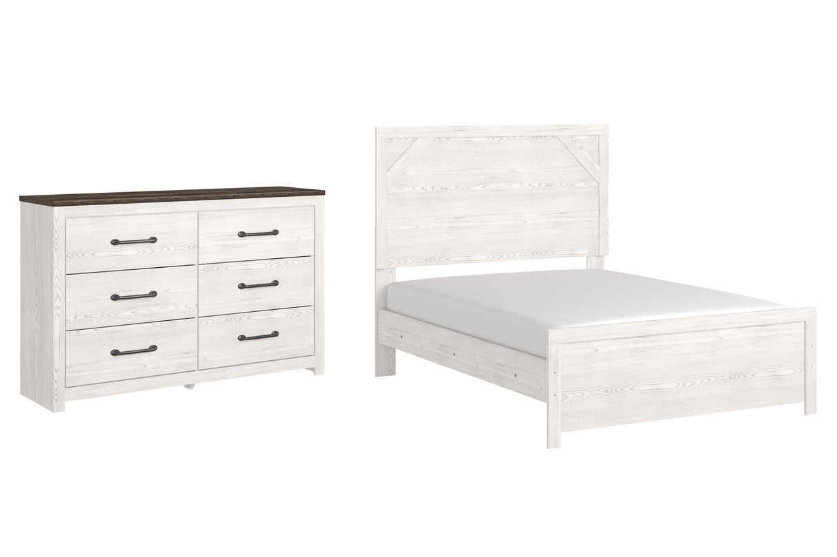 Gerridan 3-Piece Full Panel Bed with Dresser (Full Panel Headboard/Footboard, Full Panel Rails, Dresser)