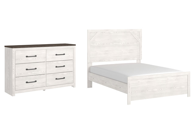 Gerridan 3-Piece Full Panel Bed with Dresser (Full Panel Headboard/Footboard, Full Panel Rails, Dresser)