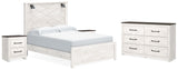 Gerridan 6-Piece Queen Panel Bed with Dresser and 2 Nightstands (Queen Panel Footboard, Queen Panel Headboard, Queen Rails, Dresser, Nightstand, Nightstand)