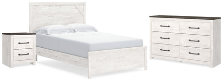 Gerridan Queen Panel Bed, Dresser and Nightstand (Bed Size: Queen)
