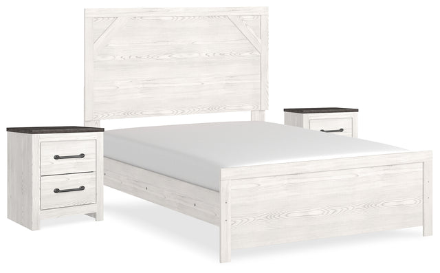 Gerridan Full Panel Bed and 2 Nightstands