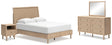 Cielden Queen Panel Bed, Dresser, Mirror and Nightstand (Bed Size: Queen)