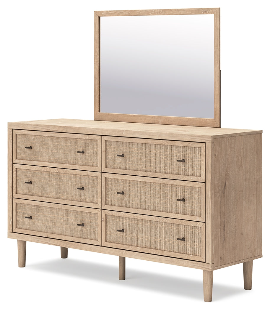 Cielden 5-Piece Queen Panel Headboard with Mirrored Dresser and 2 Nightstands (Queen Panel Headboard, Dresser, Bedroom Mirror, Nightstand, Nightstand)