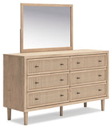 Cielden 5-Piece Queen Panel Headboard with Mirrored Dresser, Chest and Nightstand (Queen Panel Headboard, Dresser, Bedroom Mirror, Chest of Drawers, Nightstand)