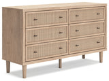 Cielden Queen Upholstered Bed, Dresser and 2 Nightstands