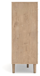 Cielden 6-Piece Queen Panel Bed with Mirrored Dresser and Chest (Platform Queen Roll Slats, Queen Panel Footboard with Rails, Queen Panel Headboard, Dresser, Bedroom Mirror, Chest of Drawers)