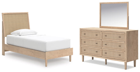 Cielden Panel Bed, Dresser and Mirror (Bed Size: Twin)