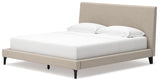 Cielden Queen Upholstered Bed with Roll Slats (Bed Size: King)