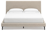 Cielden Queen Upholstered Bed with Roll Slats (Bed Size: King)