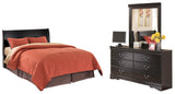 Huey Vineyard 3-Piece Queen Sleigh Headboard with Mirrored Dresser (Queen Sleigh Headboard, Dresser, Bedroom Mirror)