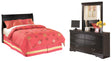 Huey Vineyard 3-Piece Full Sleigh Headboard with Mirrored Dresser (Full Sleigh Headboard, Dresser, Bedroom Mirror)