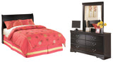 Huey Vineyard 3-Piece Full Sleigh Headboard with Mirrored Dresser (Full Sleigh Headboard, Dresser, Bedroom Mirror)