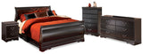 Huey Vineyard Full Sleigh Bed, Dresser, Mirror, Chest and Nightstand (Bed Size: Full)