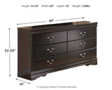 Huey Vineyard Full Sleigh Bed, Dresser, Mirror, Chest and Nightstand (Bed Size: Full)