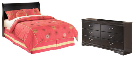Huey Vineyard 2-Piece Full Sleigh Headboard with Dresser (Dresser, Full Sleigh Headboard)