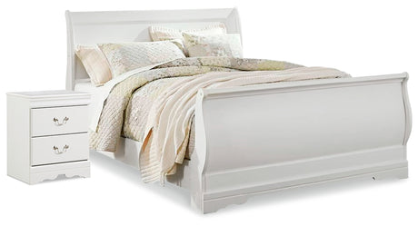 Anarasia Queen Sleigh Bed and Nightstand