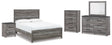 Bronyan 6-Piece Queen Panel Bed with Mirrored Dresser, Chest and Nightstand (Queen Panel Headboard/Footboard, Queen Panel Rails, Dresser, Bedroom Mirror, Chest of Drawers, Nightstand)