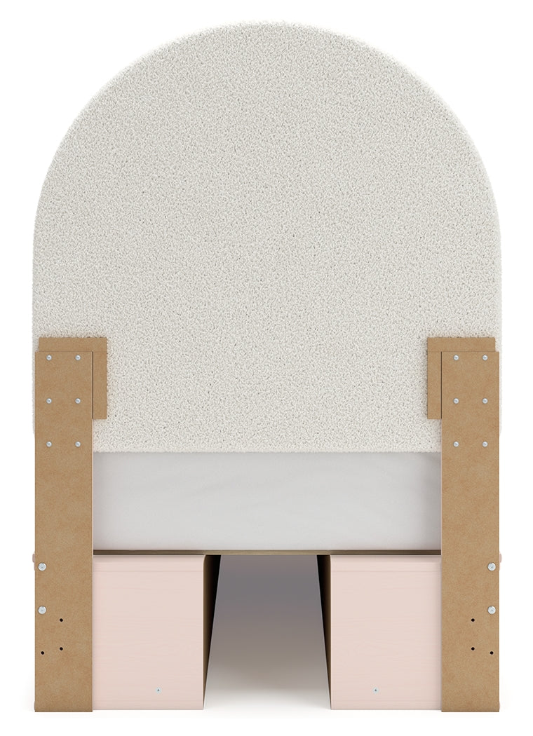 Wistenpine 6-Piece Twin Upholstered Panel Headboard with Mirrored Dresser, Chest and 2 Nightstands (Twin Upholstered Panel Headboard, Dresser, Bedroom Mirror, Chest of Drawers, Nightstand, Nightstand)