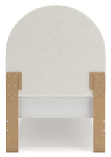 Wistenpine 6-Piece Twin Upholstered Panel Bed with Mirrored Dresser (Platform Twin Roll Slats, Twin Panel Footboard, Twin Upholstered Panel Headboard, Twin/Full Platform Rails, Dresser, Bedroom Mirror)