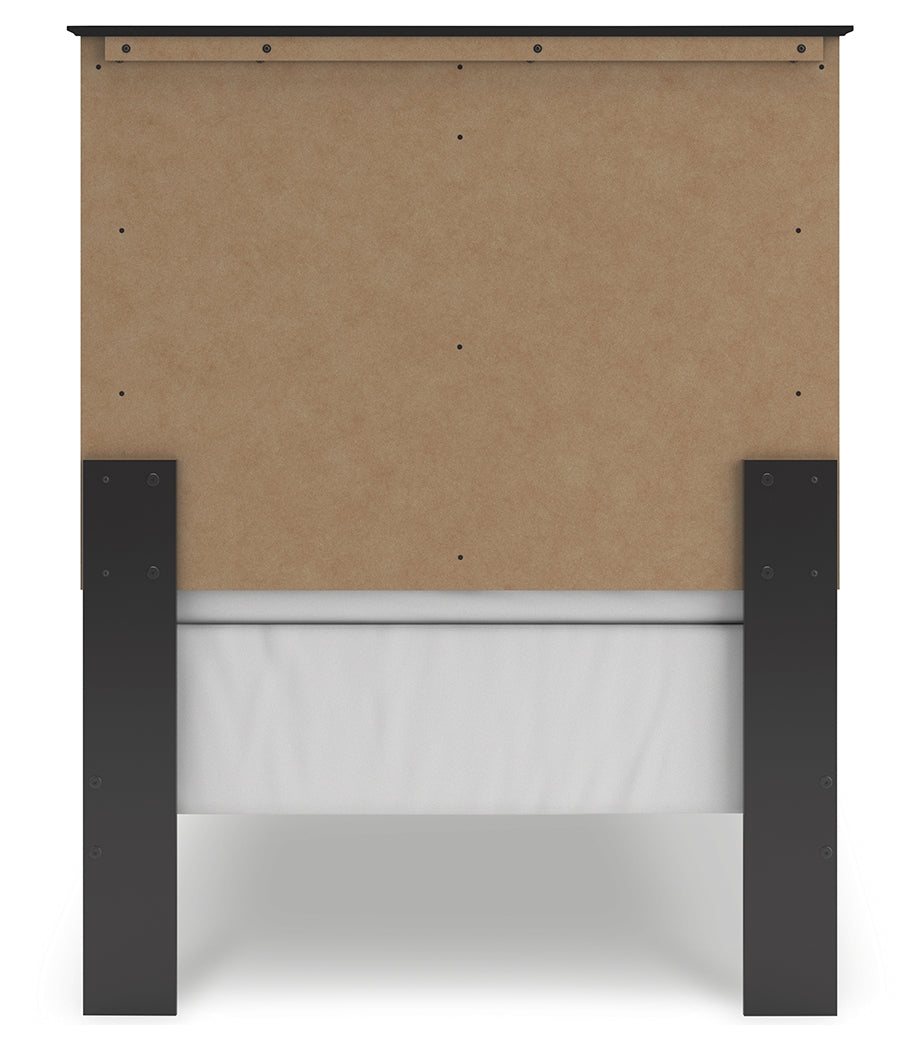 Maribel 6-Piece Twin Panel Bed with Mirrored Dresser, Chest and Nightstand (Twin Panel Headboard/Footboard, Twin Panel Rails, Dresser, Bedroom Mirror, Chest of Drawers, Nightstand)