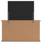 Maribel 4-Piece Full Panel Bed with Mirrored Dresser (Full Panel Rails, Full Panel Headboard/Footboard, Dresser, Bedroom Mirror)