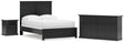 Maribel 4-Piece Full Panel Bed with Dresser and Nightstand (Full Panel Rails, Full Panel Headboard/Footboard, Dresser, Nightstand)