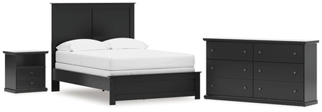Maribel 4-Piece Full Panel Bed with Dresser and Nightstand (Full Panel Rails, Full Panel Headboard/Footboard, Dresser, Nightstand)
