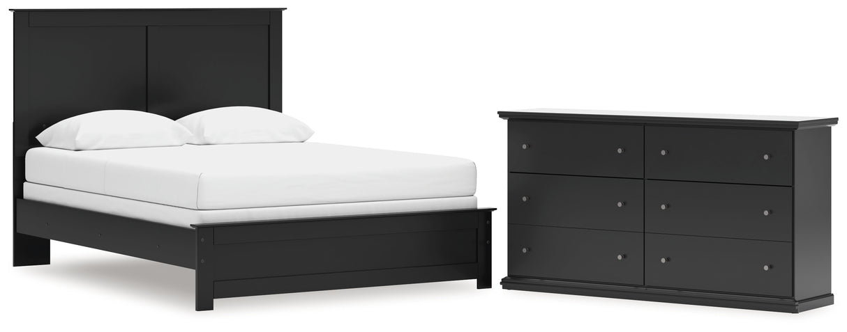 Maribel 3-Piece Queen Panel Bed with Dresser (Queen Panel Rails, Queen Panel Headboard/Footboard, Dresser)