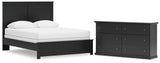 Maribel 3-Piece Queen Panel Bed with Dresser (Queen Panel Rails, Queen Panel Headboard/Footboard, Dresser)