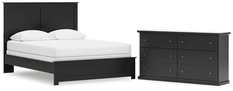 Maribel 3-Piece Queen Panel Bed with Dresser (Queen Panel Rails, Queen Panel Headboard/Footboard, Dresser)